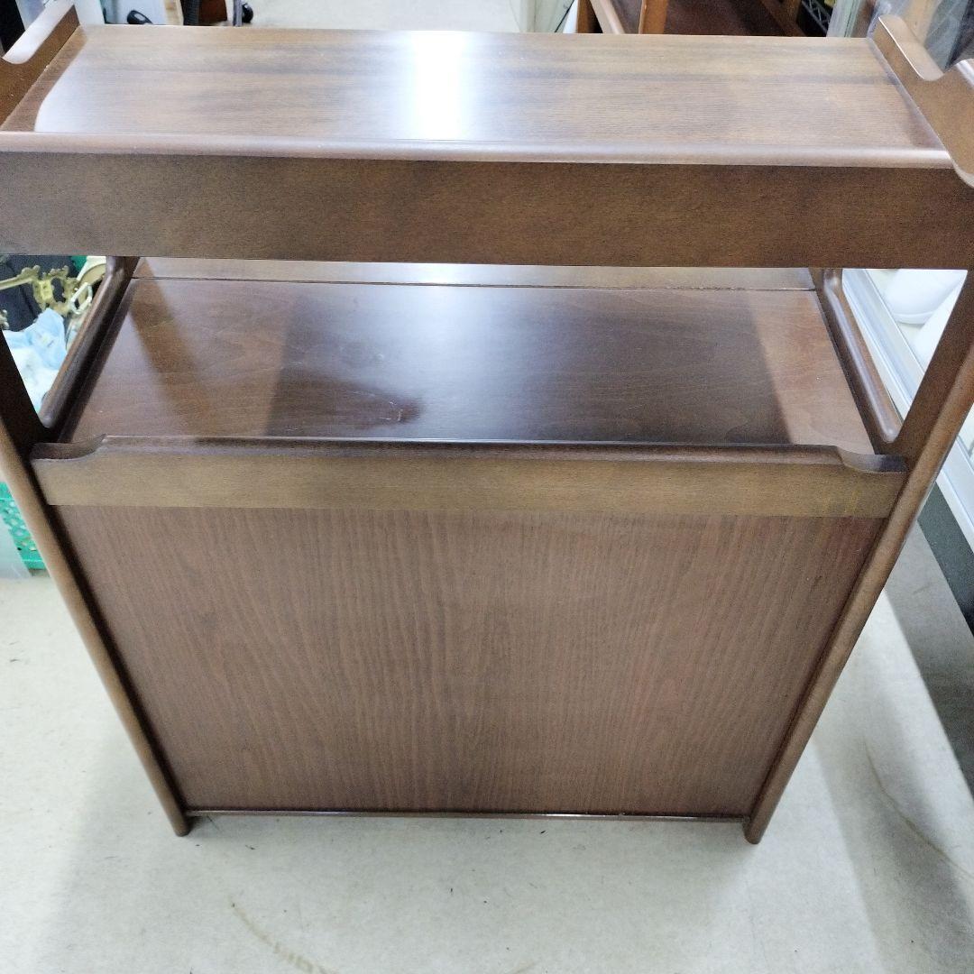 カリモク】Karman ヴィンテージ木製電話台 引き出し付き