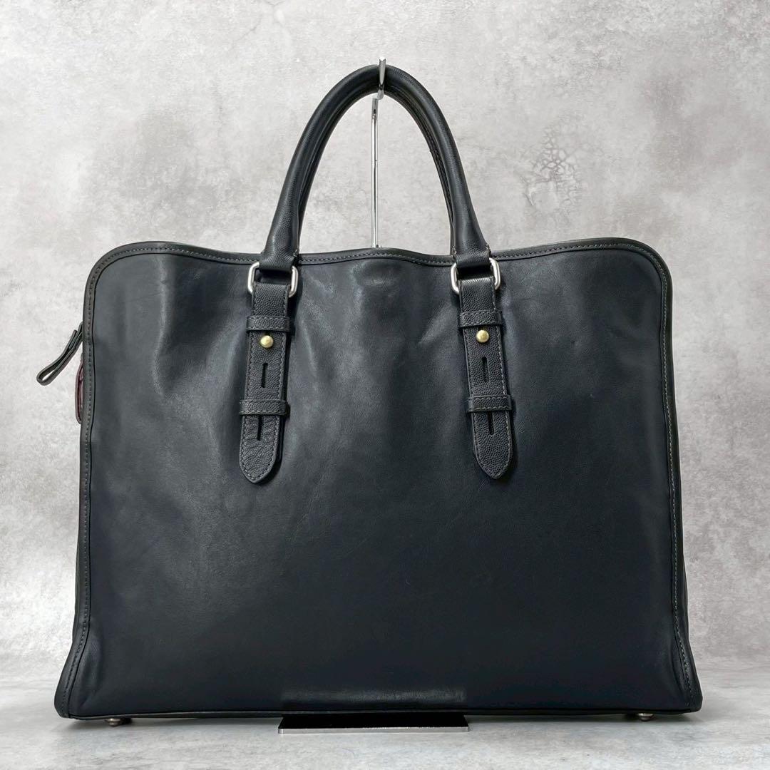 美品◯ポールスミス　オールレザー　ブリーフケース　ビジネスバッグ　A4収納可能
