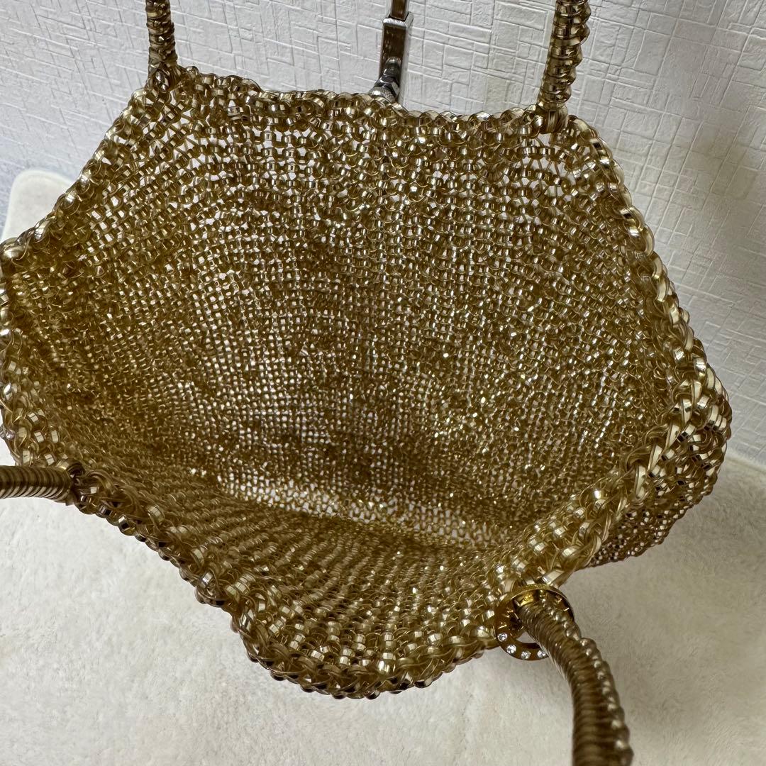 【チャーム付✨】 ANTEPRIMA ワイヤーバック トートバッグ ゴールド 金