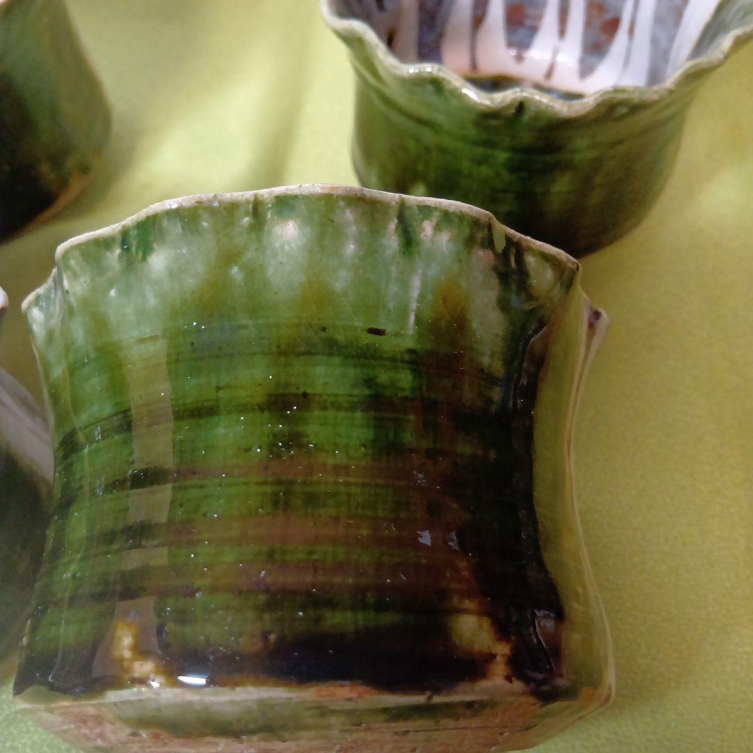 魯山人写し 中垣連次作 秀峰窯 織部 小丼 中鉢 多用鉢 椀 5客 - メルカリ