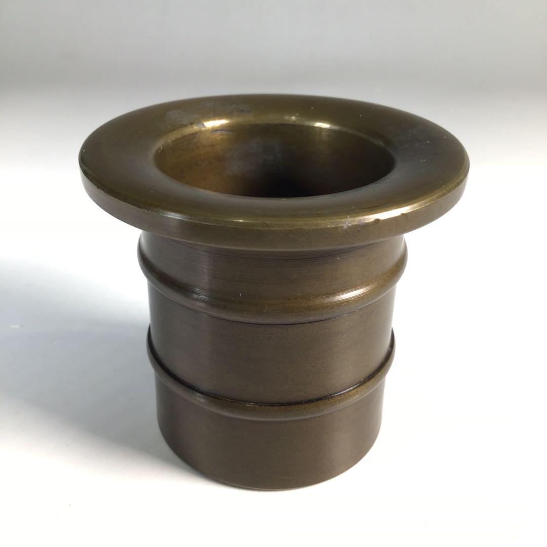 Ｎ８４１　皆具　『角田秀峰造』『唐銅』『水指　建水　蓋置　杓立』　共箱　茶道具