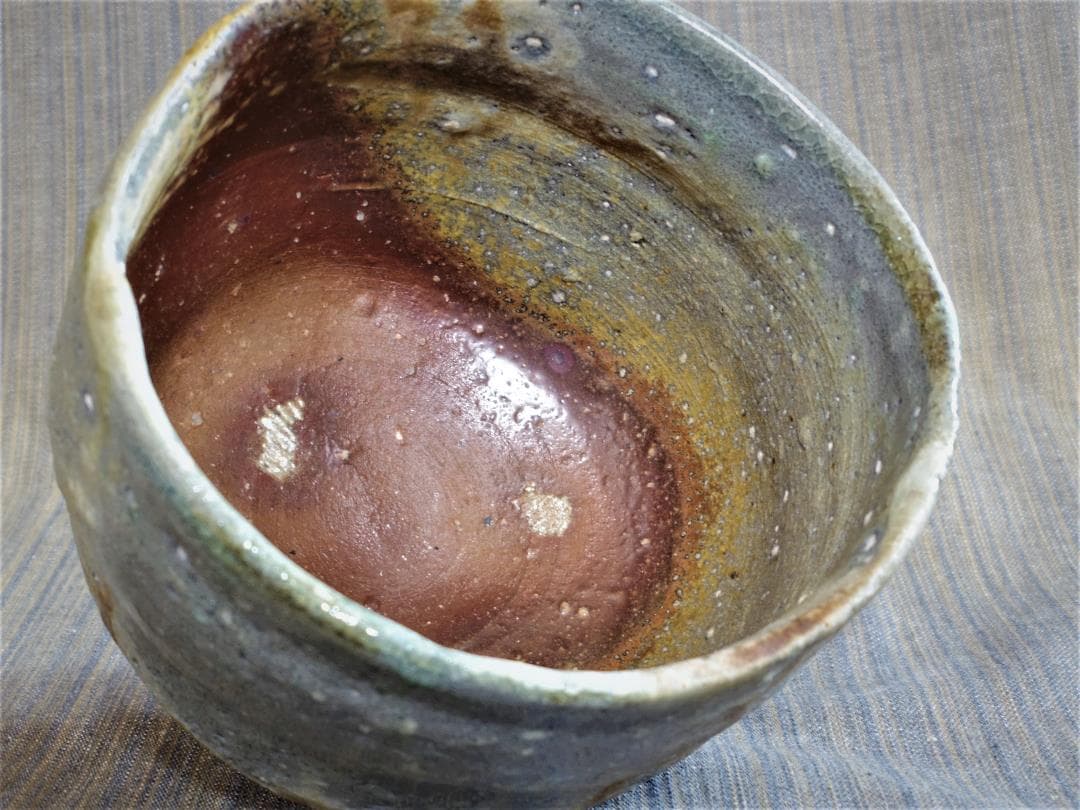 入手困難☆ジェフ・シャピロ【師：伊勢崎淳】焼き締め茶碗☆個展作