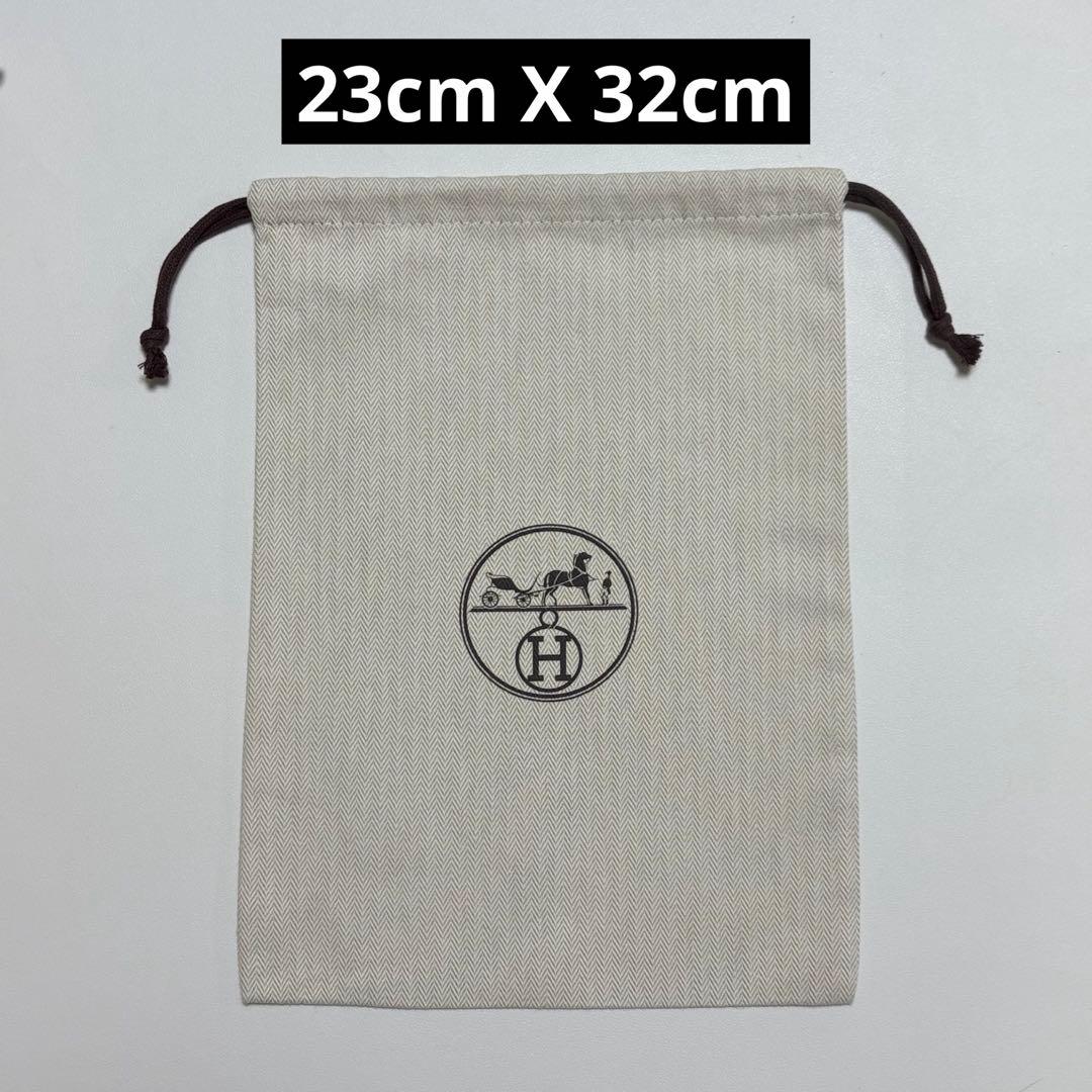 極美品 エルメス 保存袋 巾着袋 ヘリンボーン柄 - メルカリ