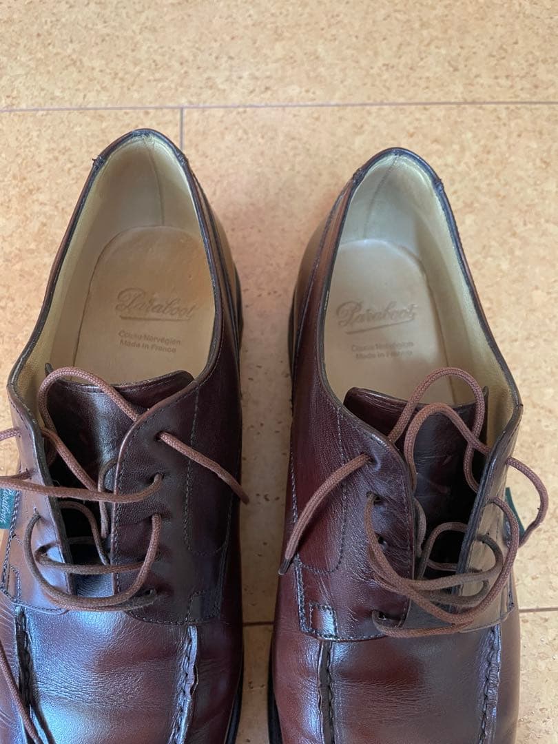 パラブーツ　シャンボード　カフェ　UK8.5 シューツリー付き　良革質