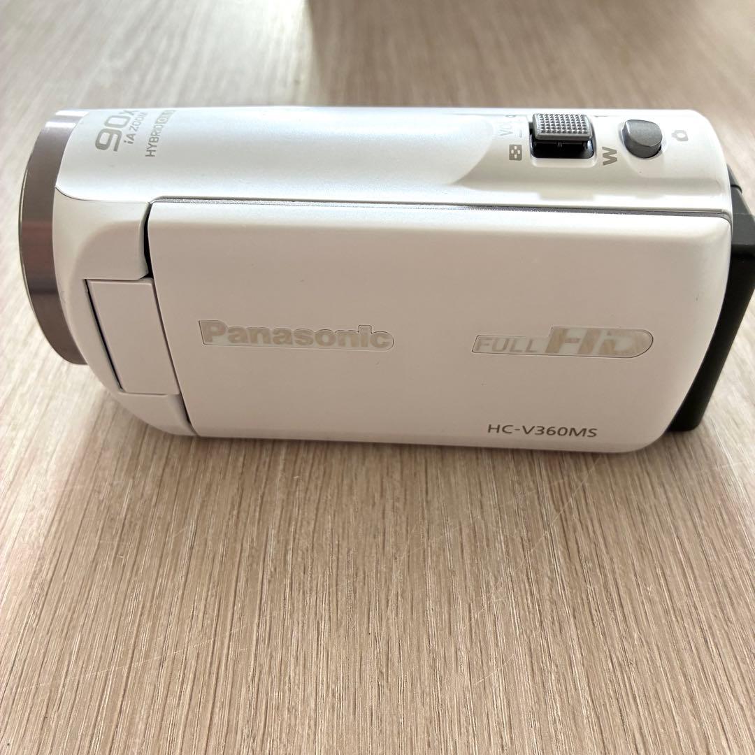 Panasonic HC-V360MS　ビデオカメラ 本体 ホワイト 付属品付