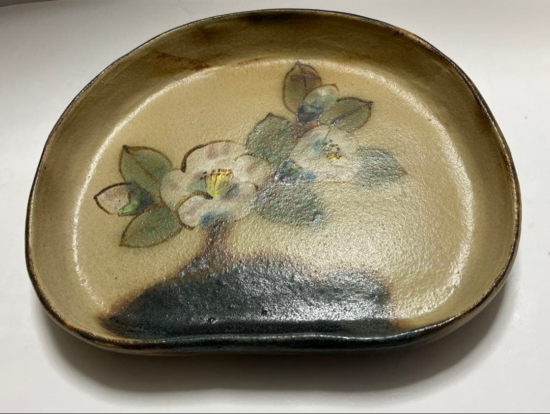 陶芸作家 益子焼 杉本浩太郎 作品 絵皿 白椿 - メルカリ