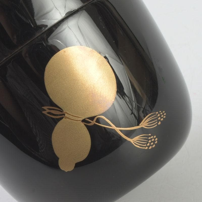 茶道具 加藤一衛造 瓢箪蒔絵 棗 共箱 V 9551