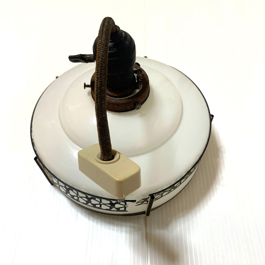 照明アンティーク昭和レトロ大正ロマン古い照明ランプシェード乳白色