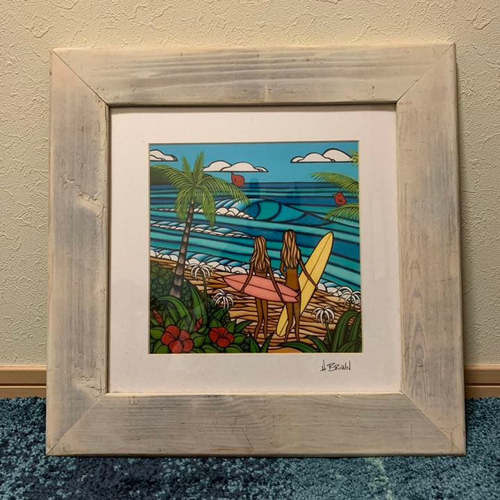 西海岸 サーフ ヘザーブラウン アート 絵画の通販はau PAY マーケット