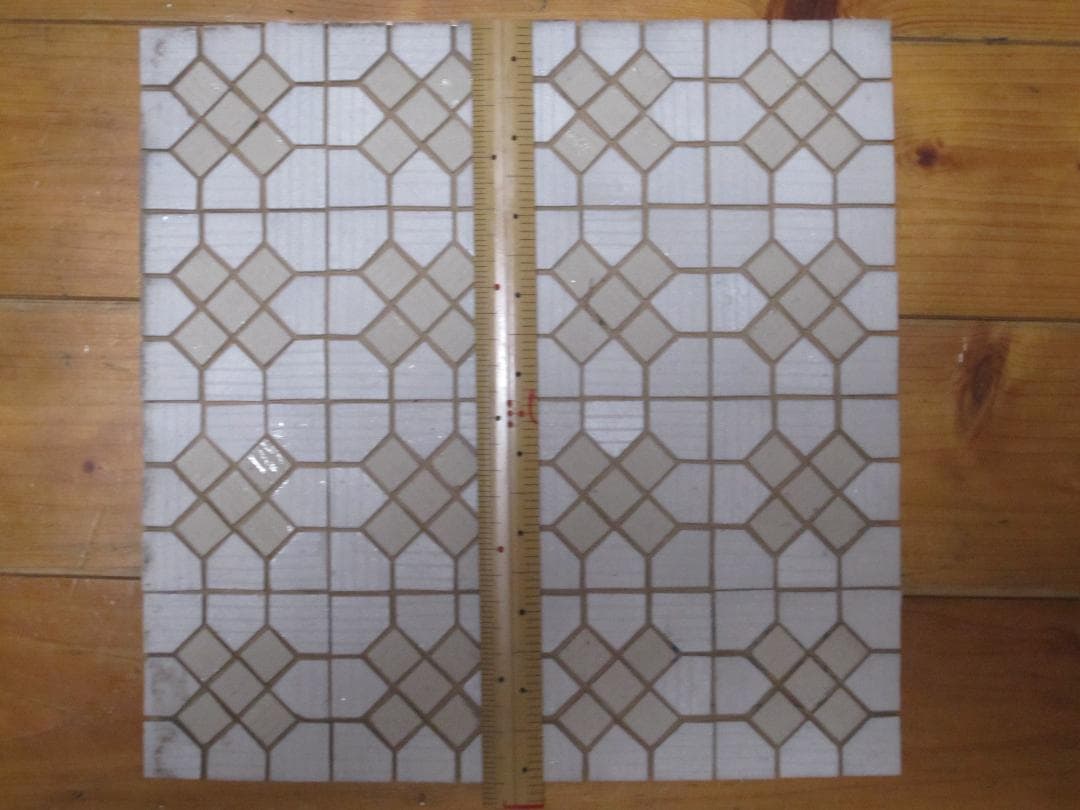 道路標識　昭和30年代　廃盤モザイクタイル　ダイヤ　２７シート