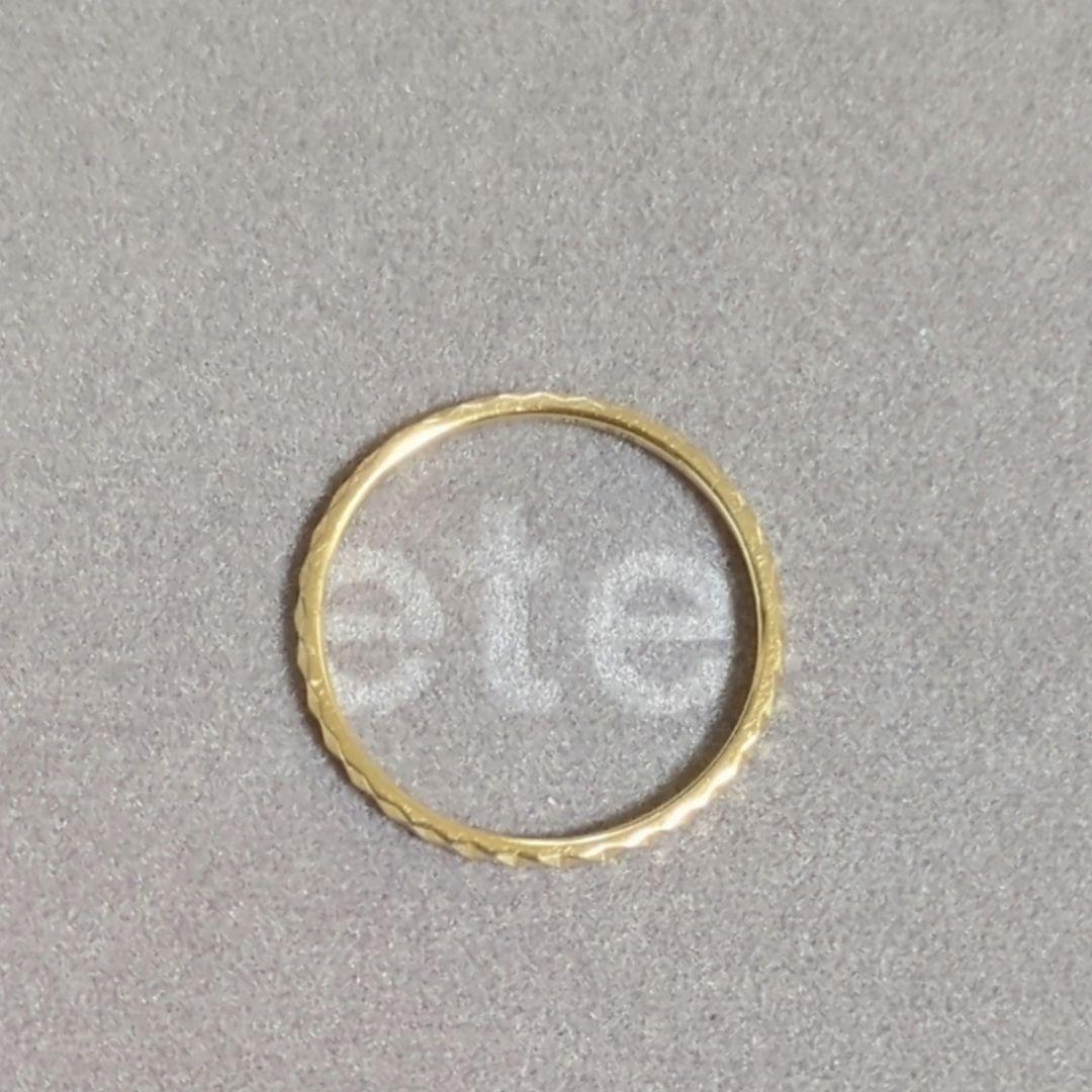 ete　K18YGクレールスタッズカットリング