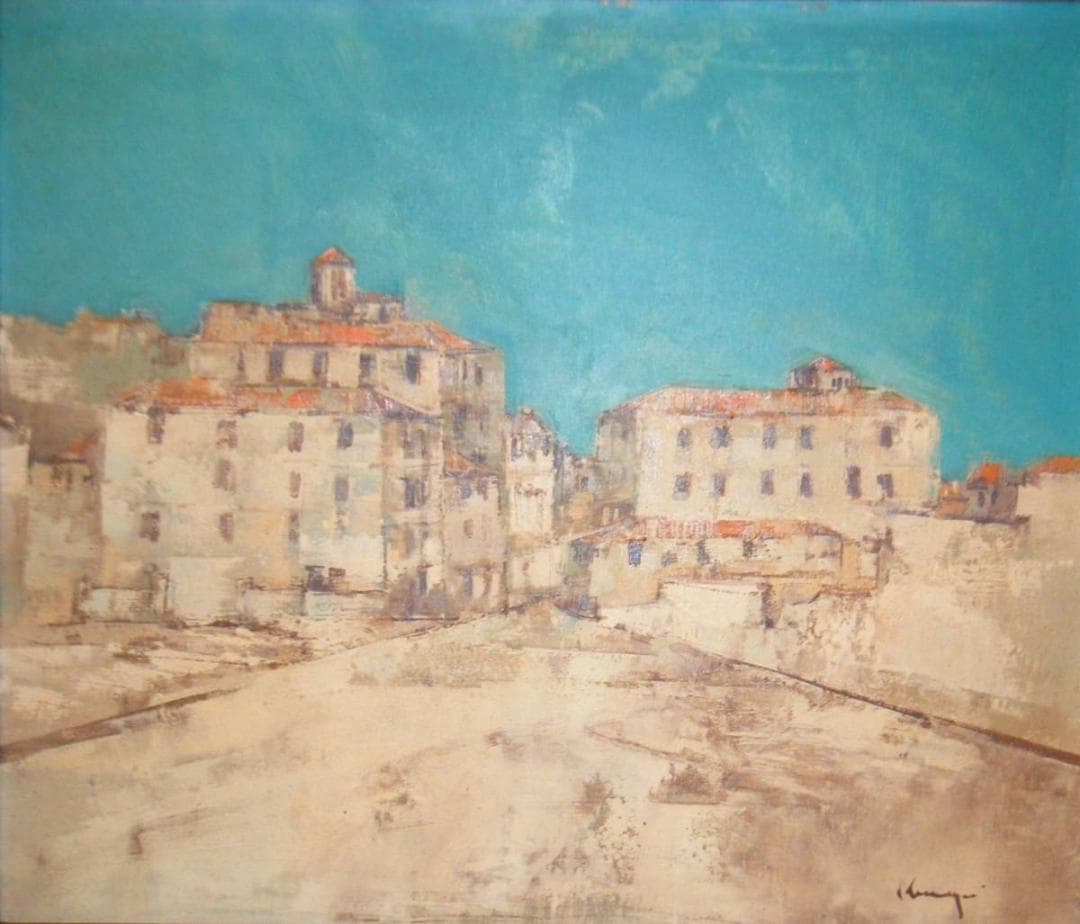 絵画 作者不詳 サイン有 油彩10号 公式 風景画 名品 P123