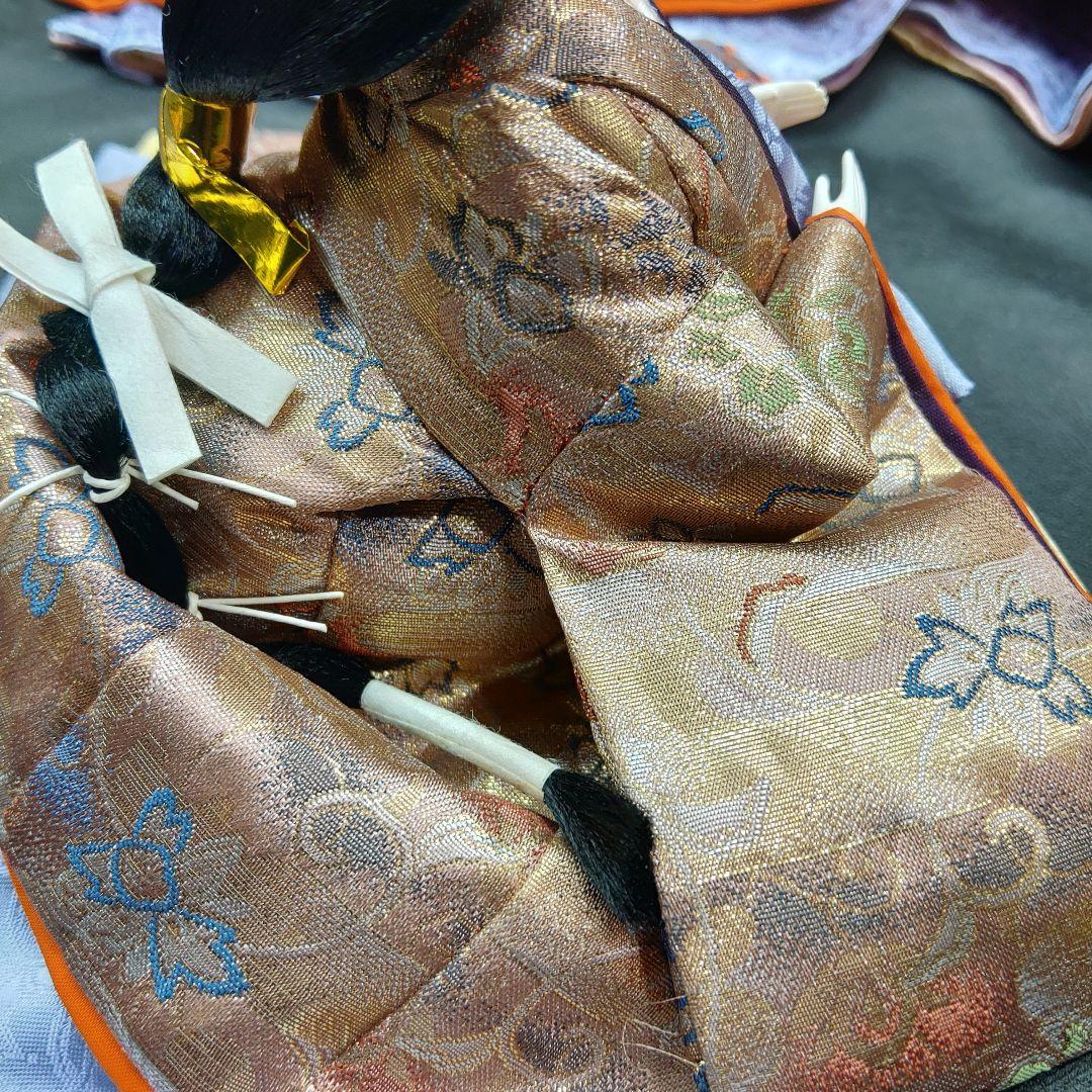 未使用品 京雛 特選 6寸 二條 勝翠作 雛人形 11体 官女 五人囃子 仕丁