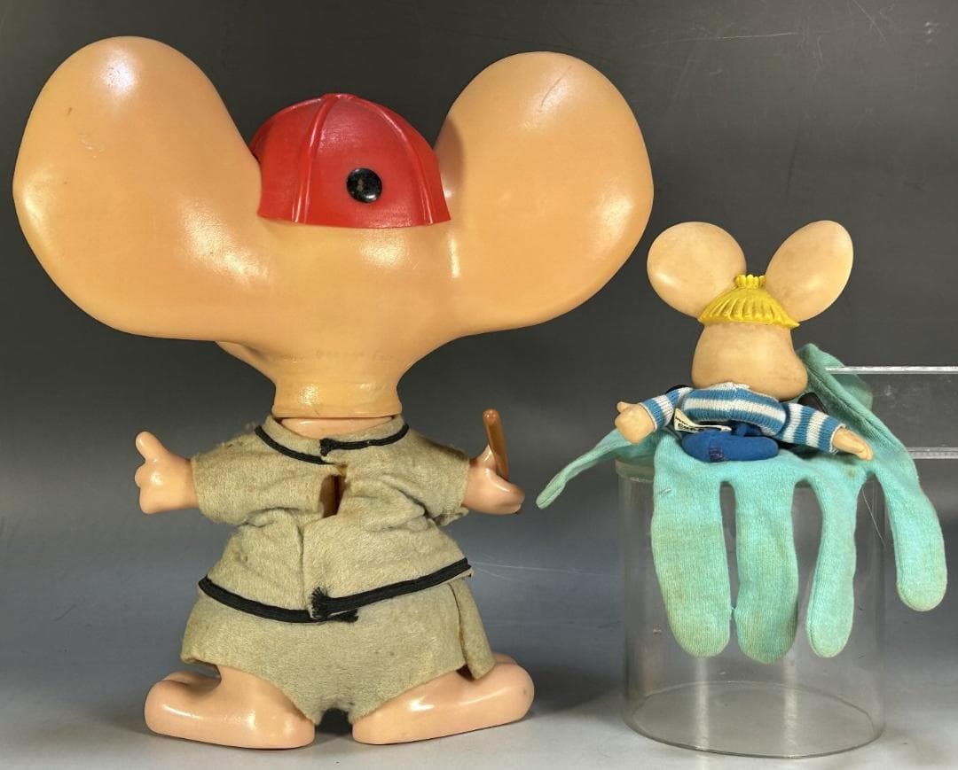 70年代 トッポジージョ 野球 ソフビ 貯金箱 指人形 ビンテージ