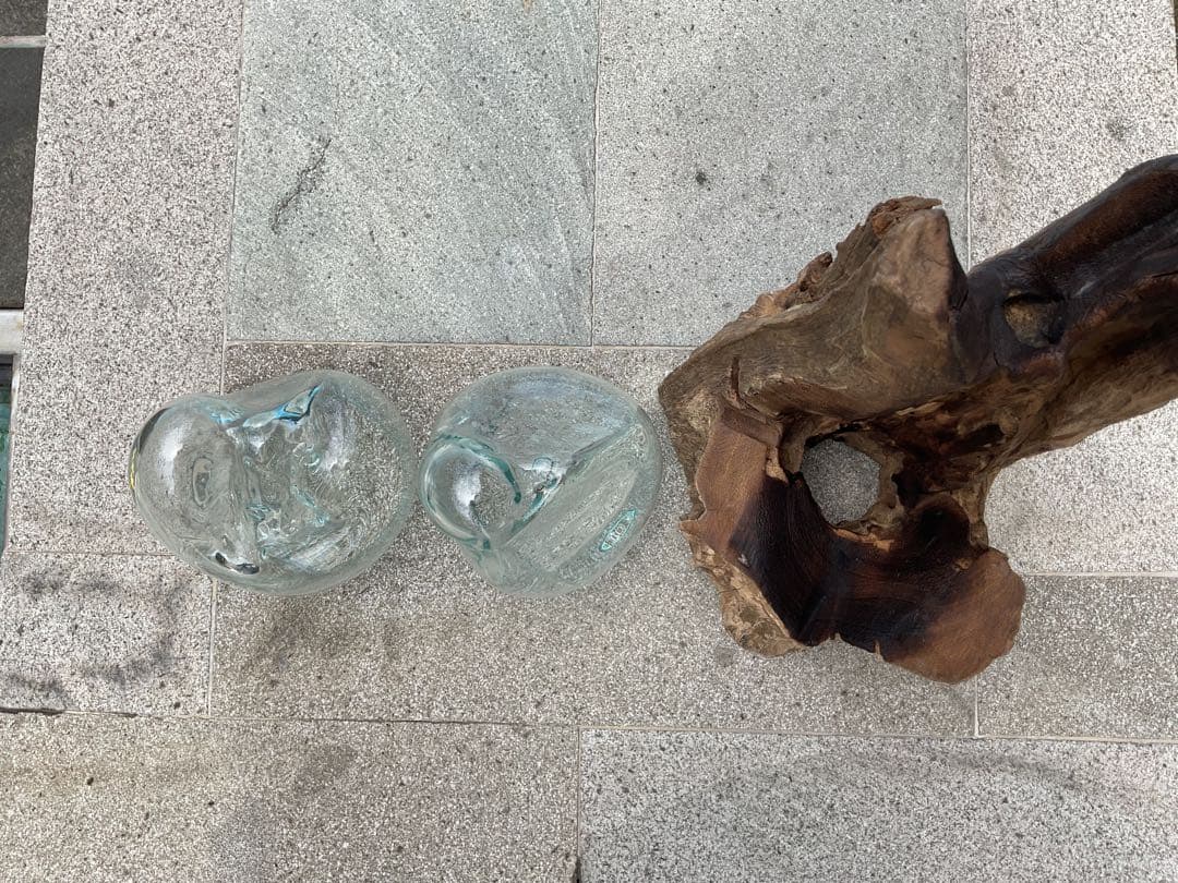 新入荷】フィッシュボール(天然木ガラス水槽)Mサイズ2個口(穴空き)