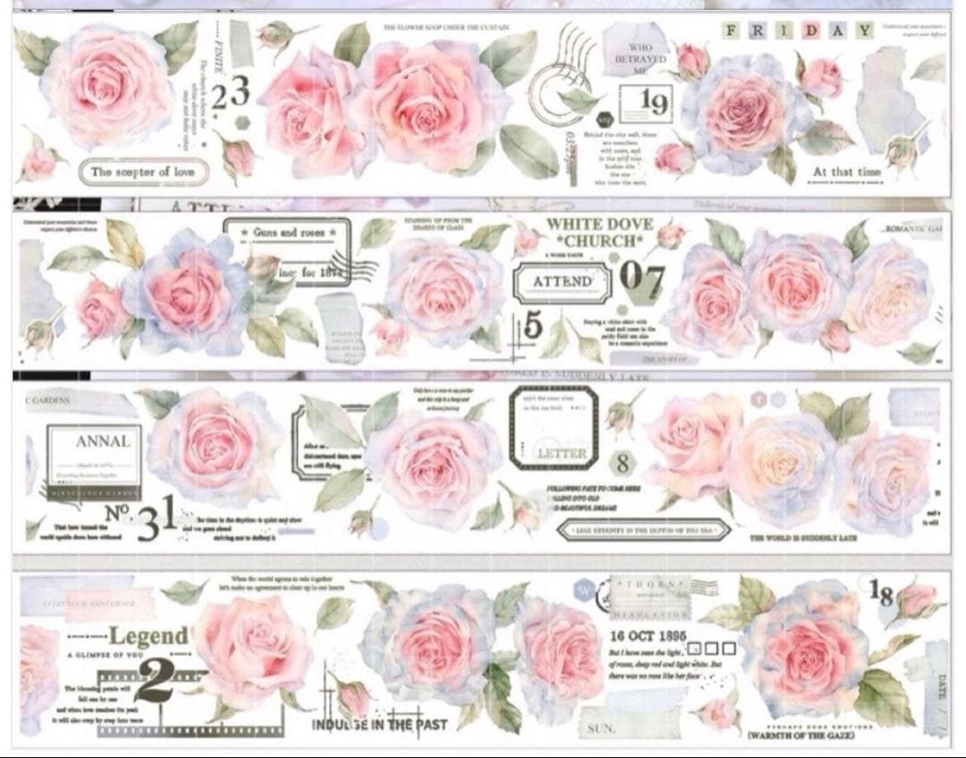 お花系 海外マステ まとめ売り 7巻 - メルカリ