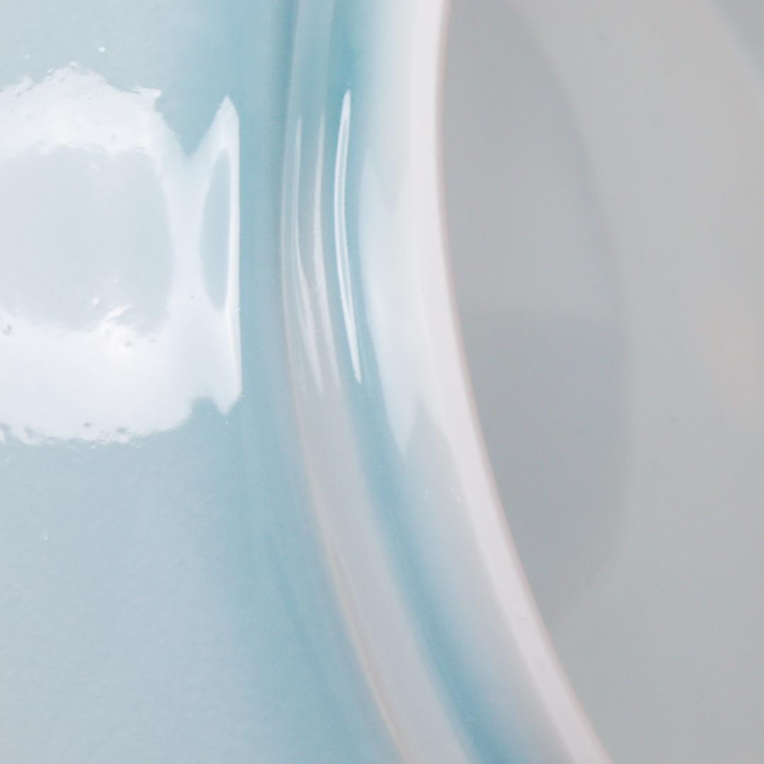 塚本快示 人間国宝 青白磁 百合文 皿 共布 共箱 未使用