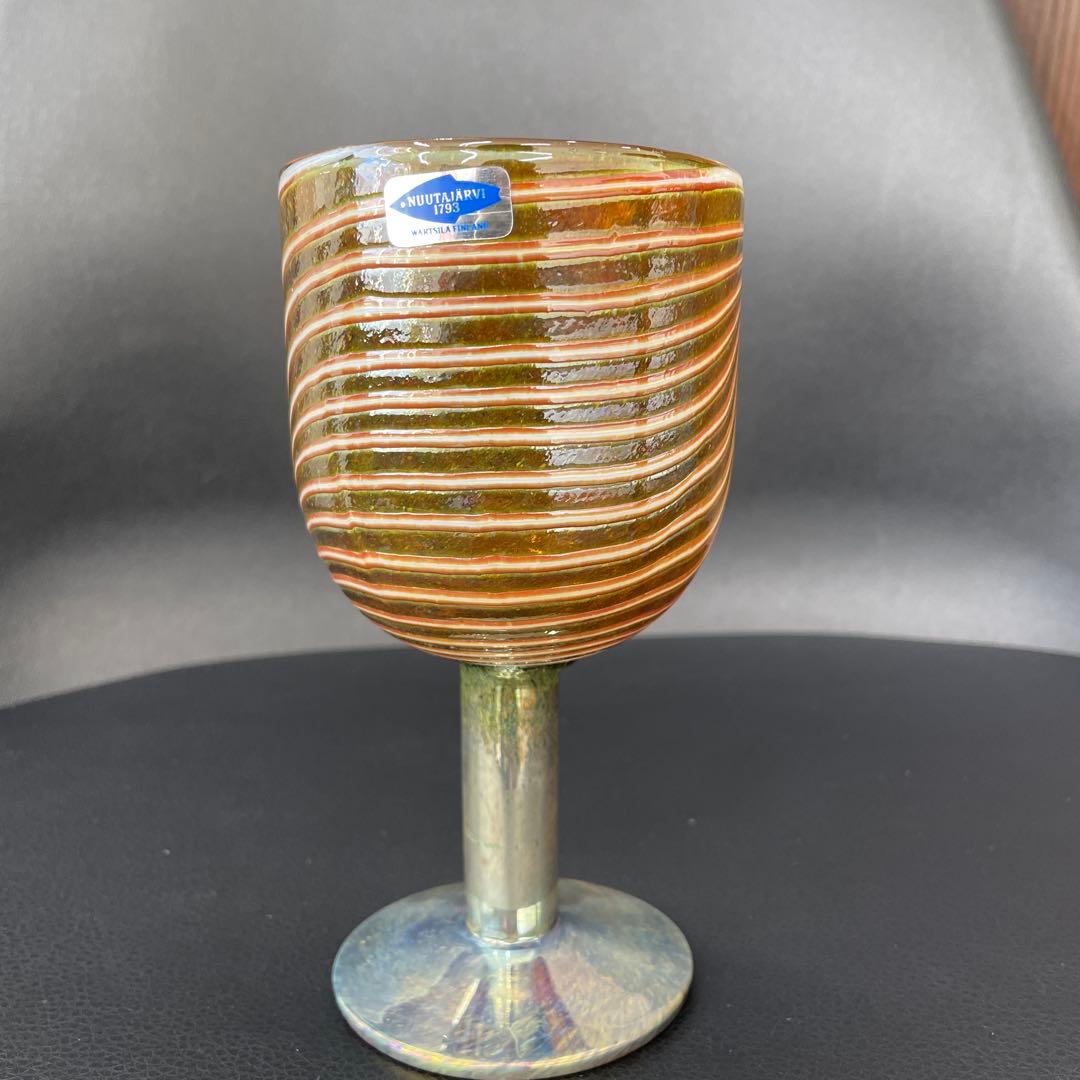E】✨希少品✨ヌータヤルヴィ オイバトイカ グラス 渦巻き模様 一点物