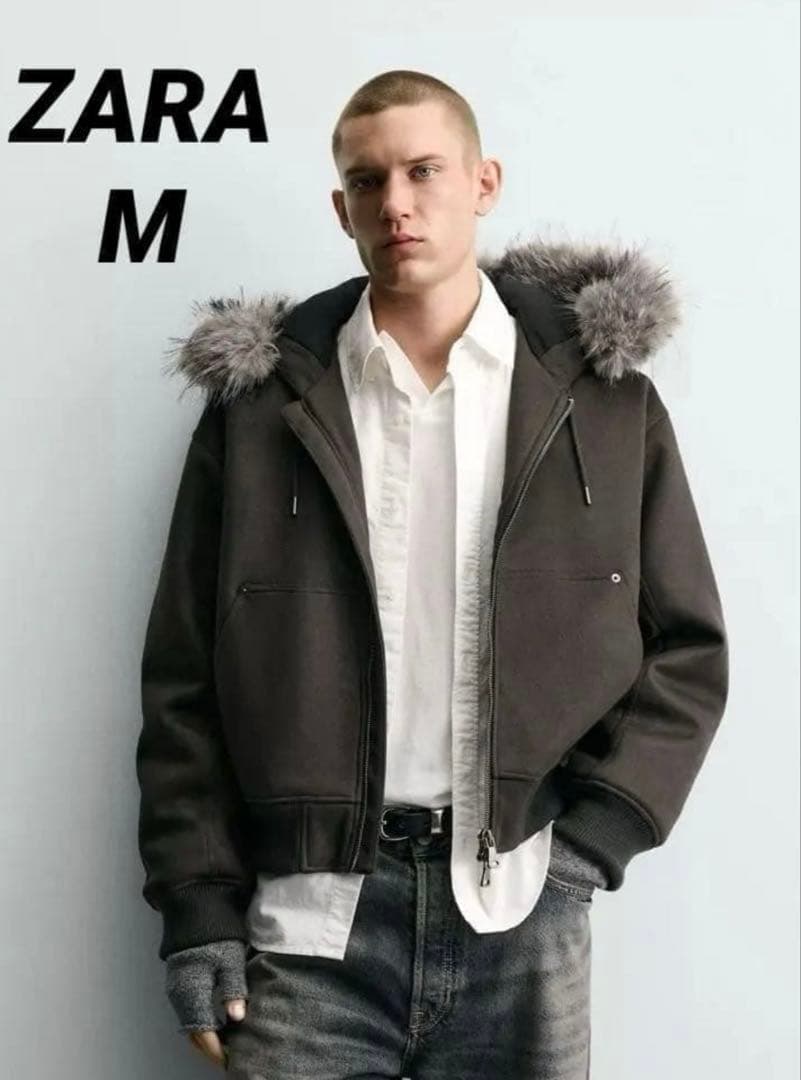 ZARA ザラ フェイクスエード キルティングジャケット M - メルカリ