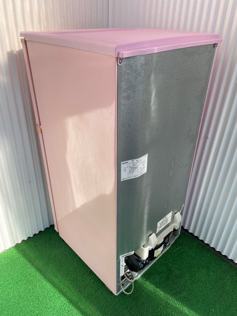 916 ハイアール おしゃれピンク 2ドア冷蔵庫 98L インテリア レトロ