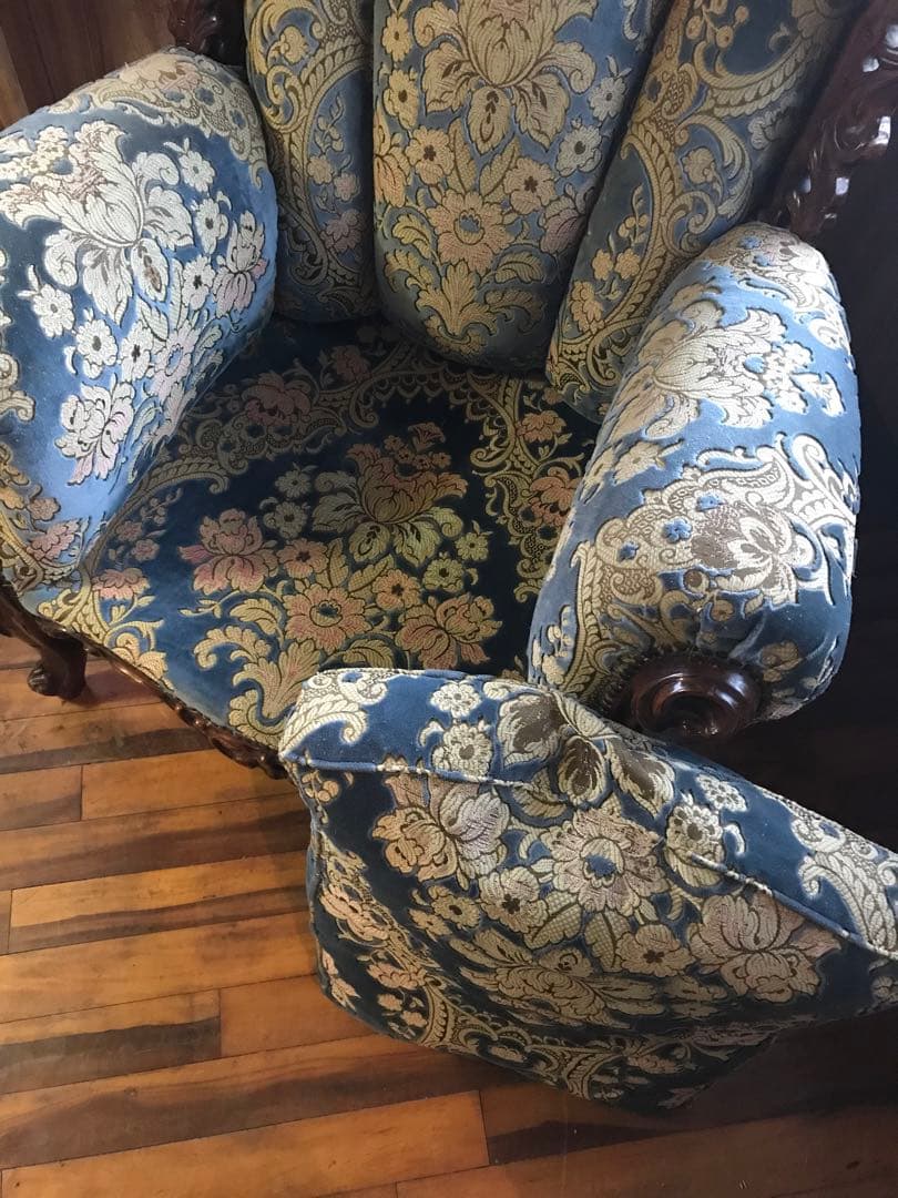 ソファ ダマスク柄 高級 応接間 アンティーク ビンテージ