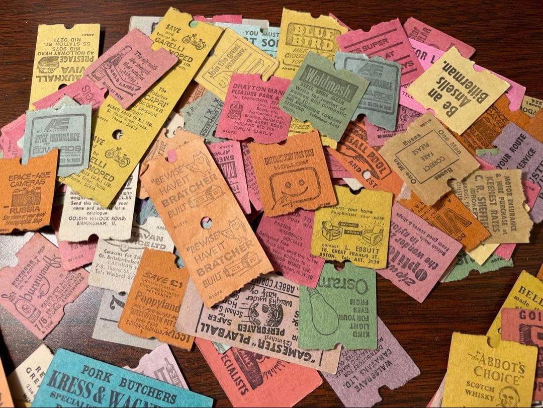 イギリスバスチケット　可愛い裏広告100枚以上✖️ 4