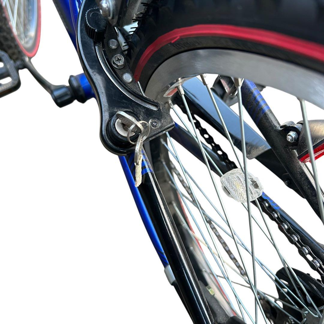 ブリヂストン 子供用自転車 青 前カゴ付　24インチ