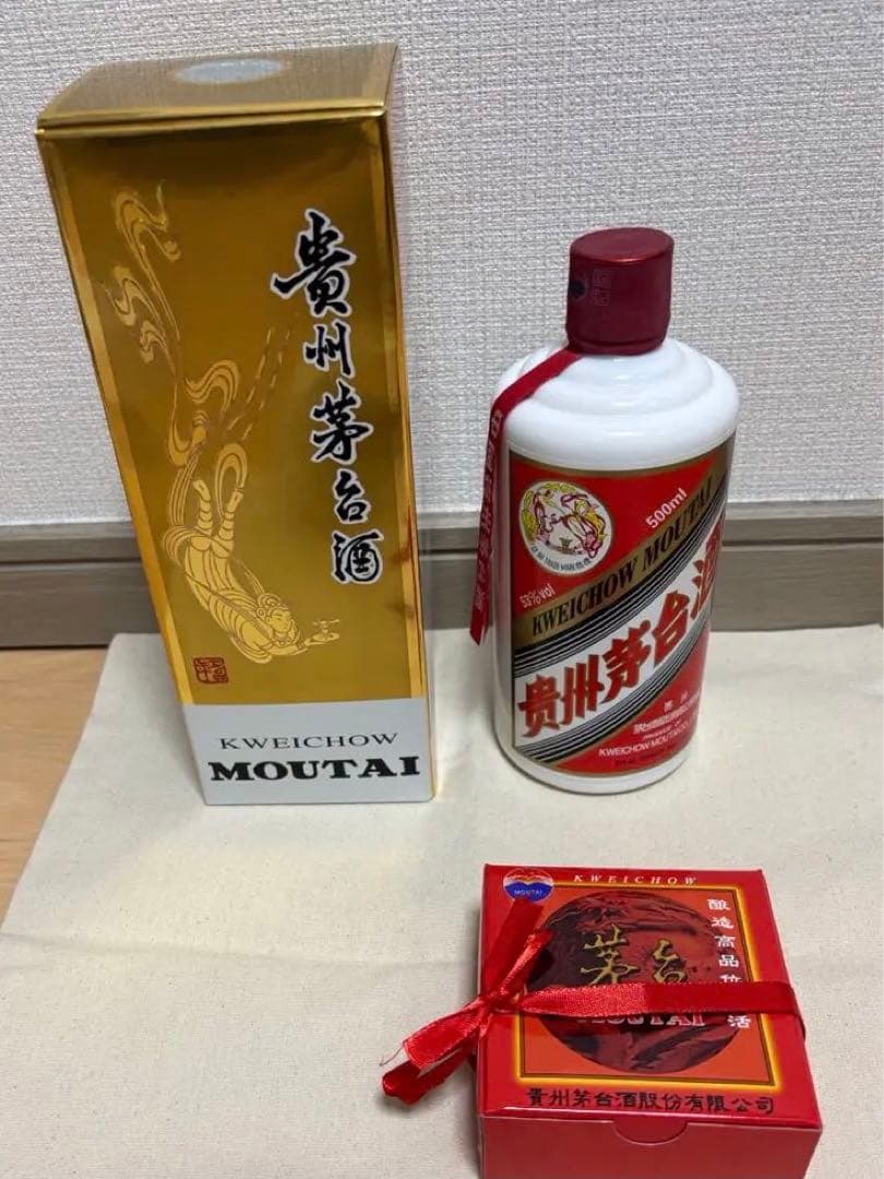 新入荷！ 貴州茅台酒 マオタイ 天女ラベル 2019年500ml 53%ミニグラス