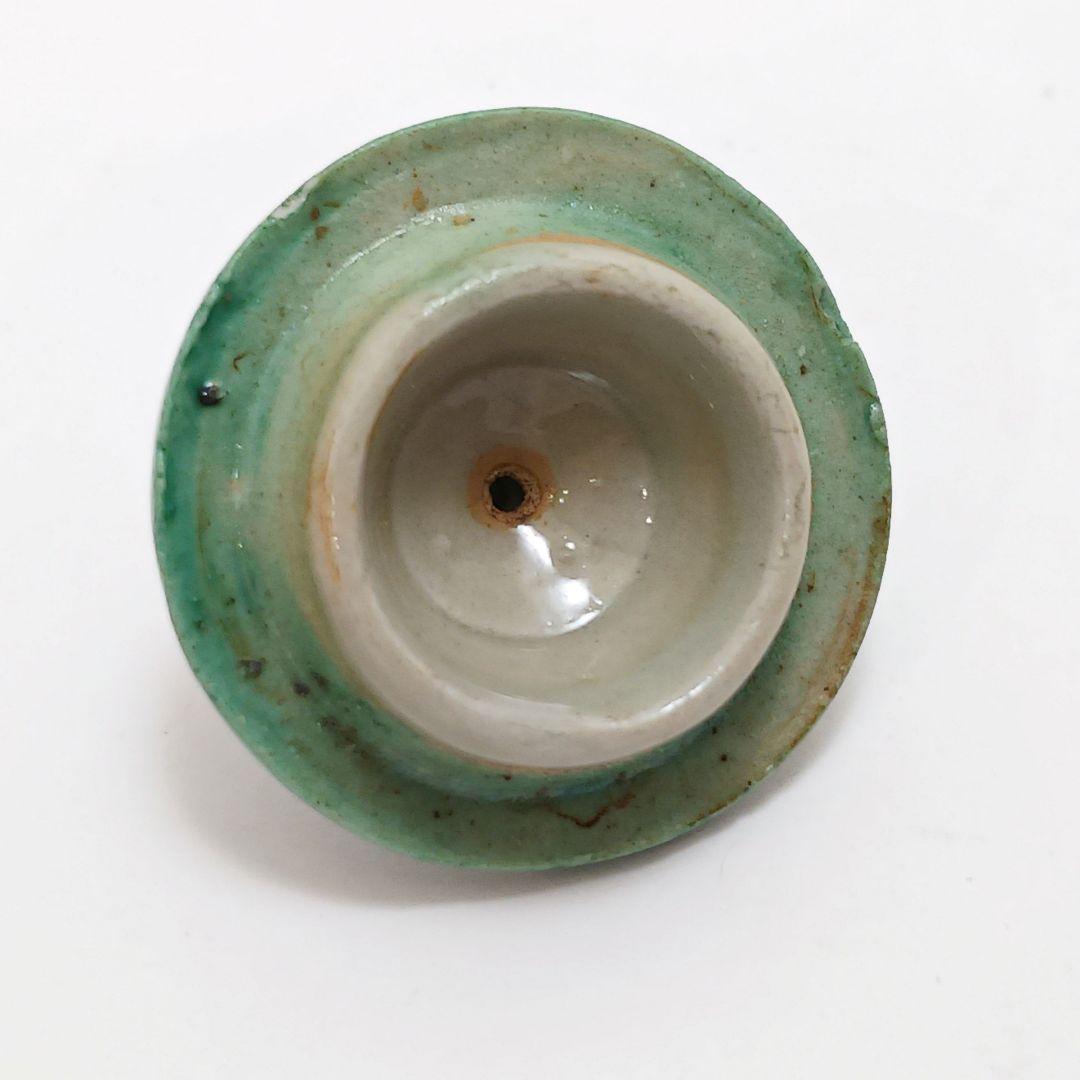 Y2524 桑名 萬古焼 清香堂造 加賀月華 萬古交趾写 水滴　ma ten