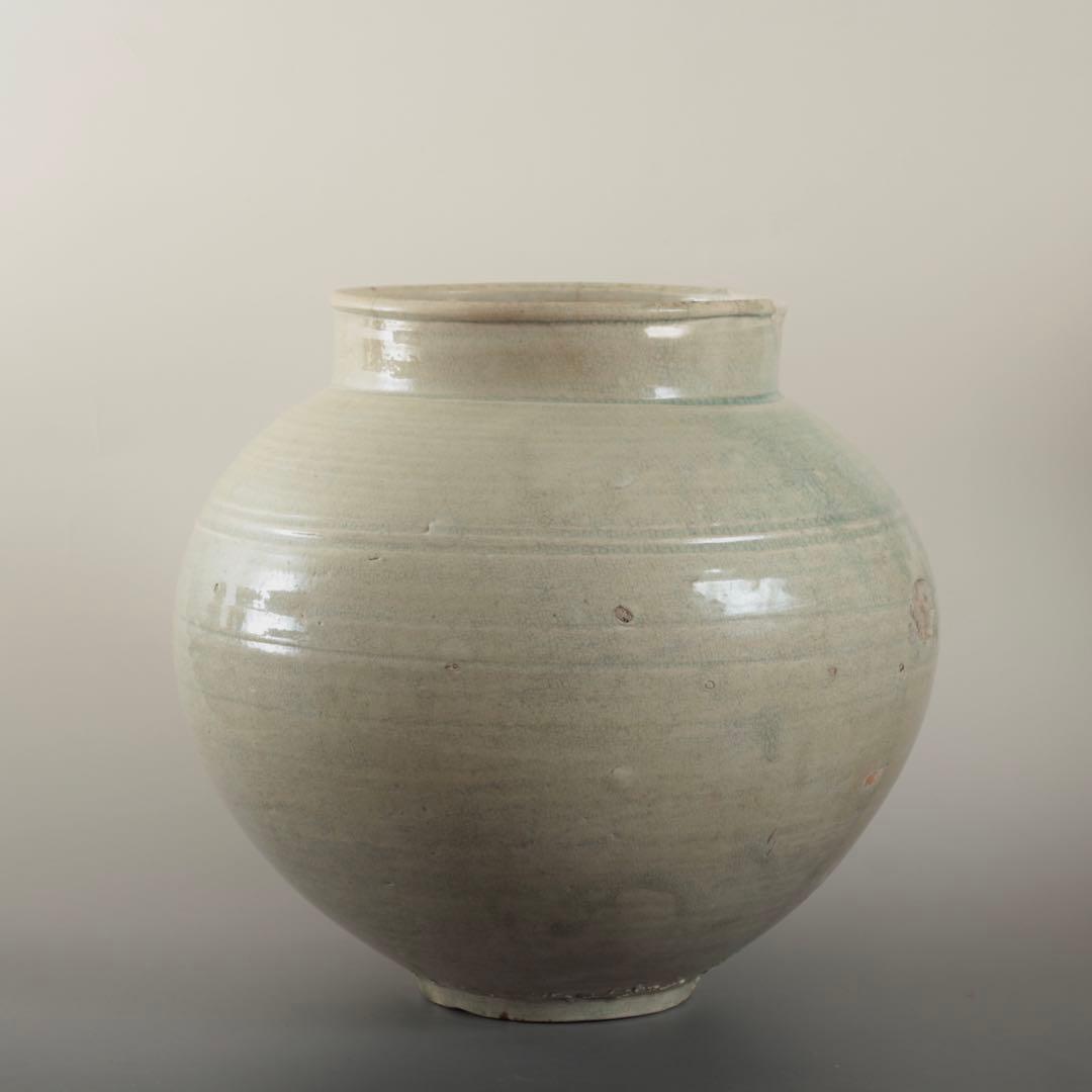李朝 丸壺 朝鮮美術 古美術 古道具 アンティーク 古壺 李朝壺