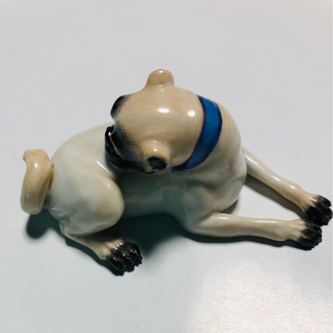 マイセン】陶器製パグの置物