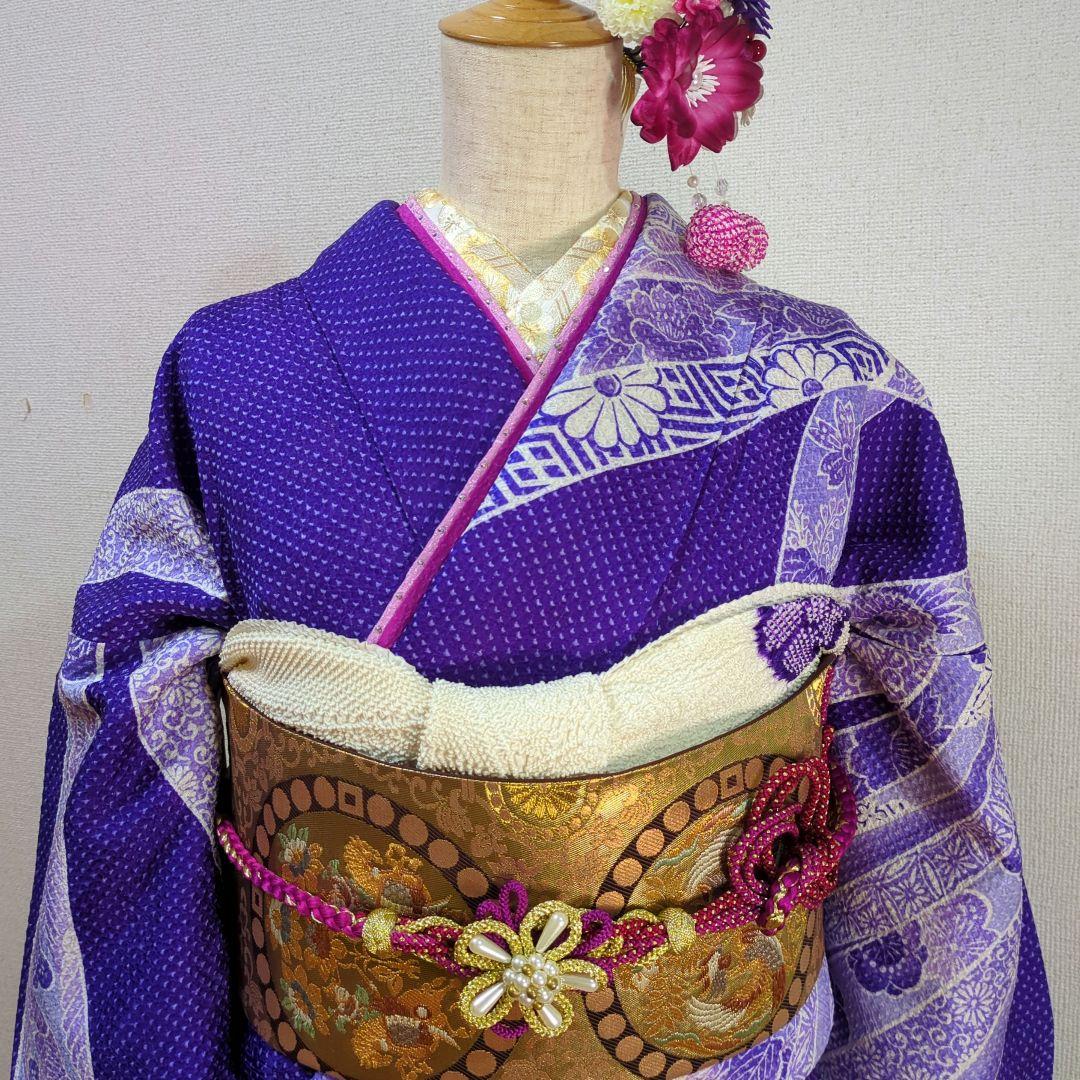 振り袖 フルセット 別誂長襦袢 金彩 成人式 ますいわ屋扱い 重ね襟付き