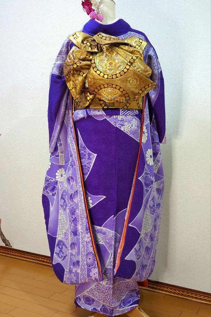 レトロモダン 豪華12点フルセット✨振袖 成人式 赤 古典柄 3回着用美品