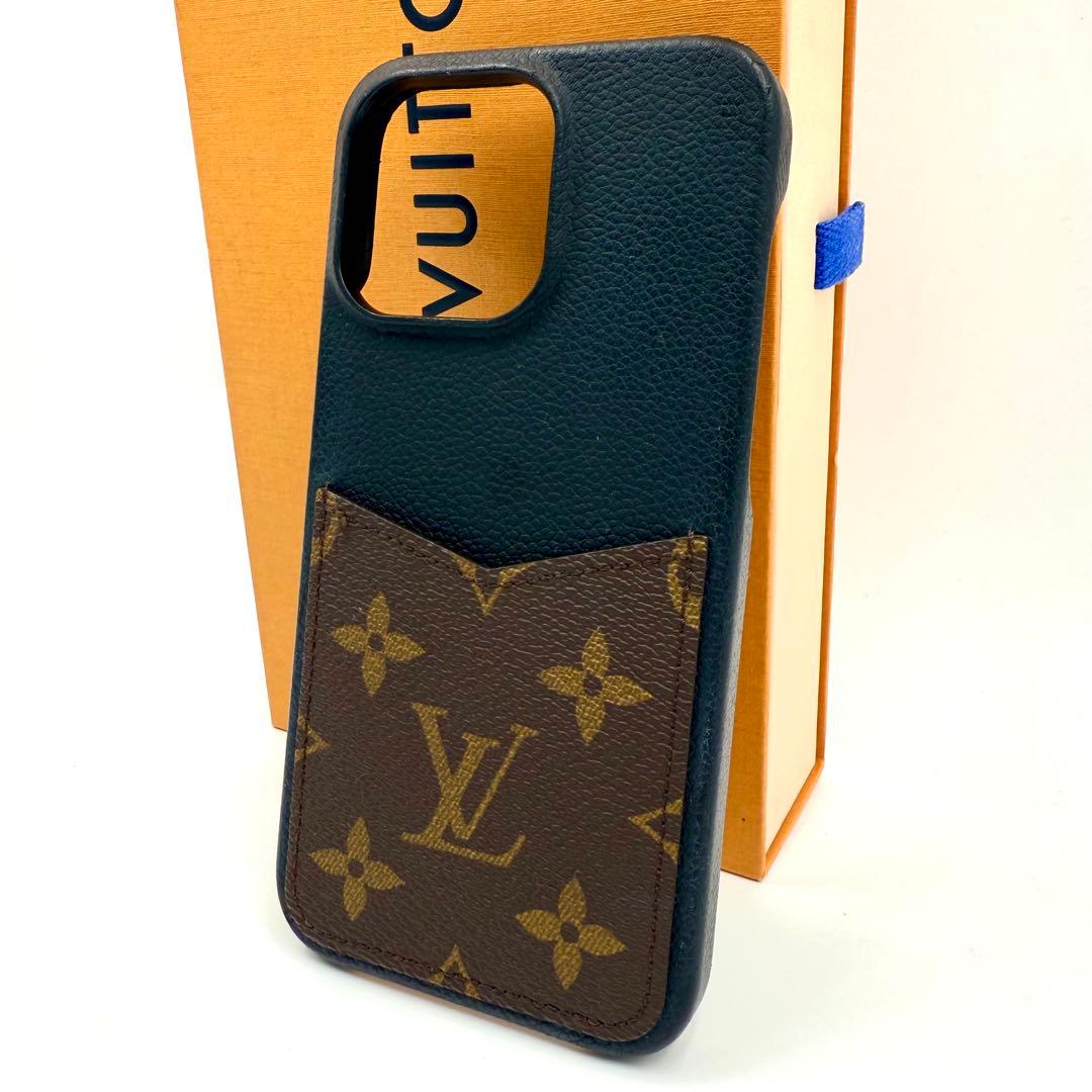 鑑定済】 ルイヴィトン モノグラム iPhone15promax ケース 黒