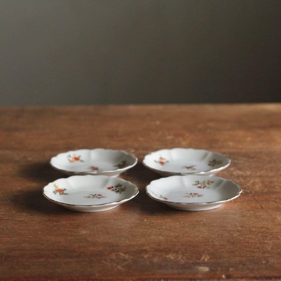 チェコ かわいらしい 小皿 4枚セット 古道具 アンティーク