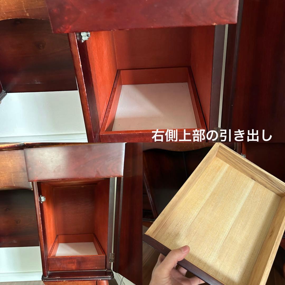 レトロ・アンティークドレッサー・木製クラシック家具ミラー・椅子無し