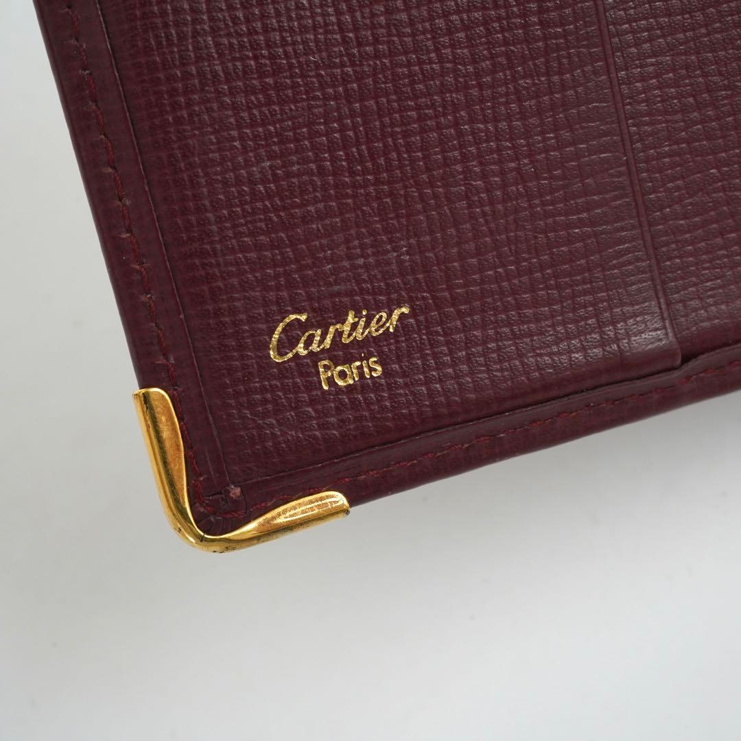 ✨極美品✨ Cartier ミニ財布 マストライン ドゥーブルC 二つ折り 刻印