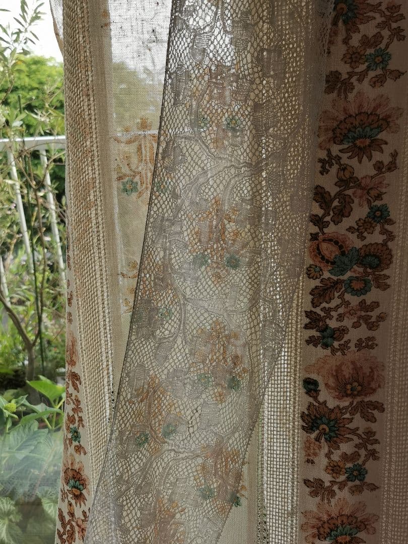 アンティークベルギー バンシュボビンレース ロングマフラー