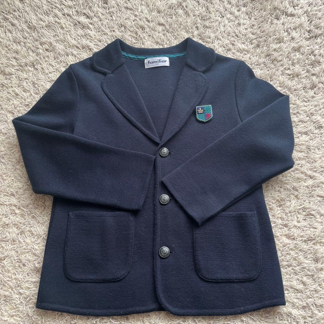 ファミリア 130 リバーシブル ネイビー ファミリアチェック ジャケット