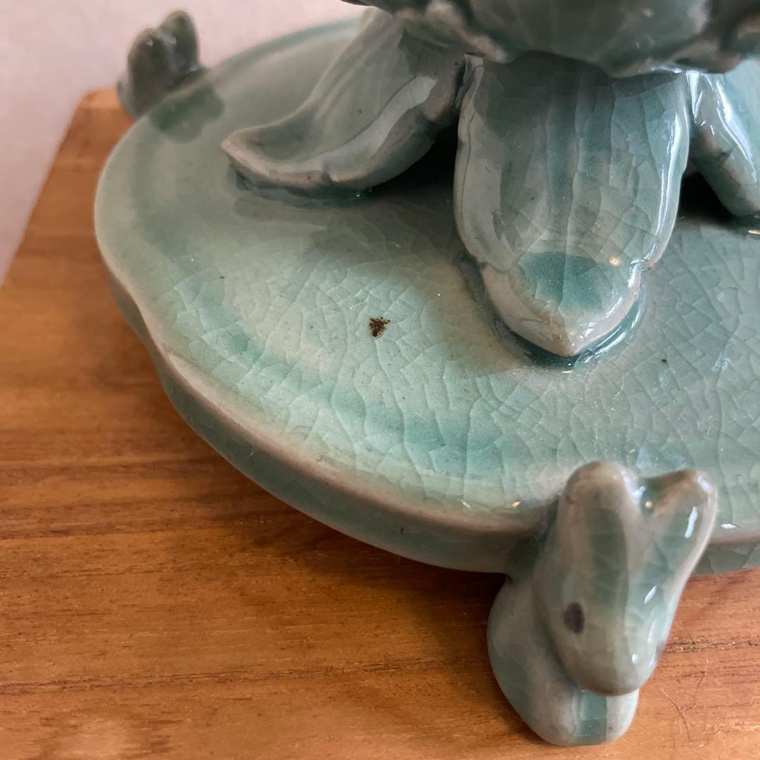 海青造 青磁蓮香炉 透し火屋七宝文 三兎台 ☆時代物☆ - メルカリ