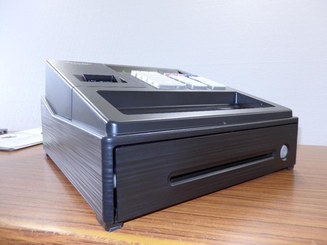 5210 美品設定無料 XE-A147 シャープ 8部門 レジスター 横型領収証