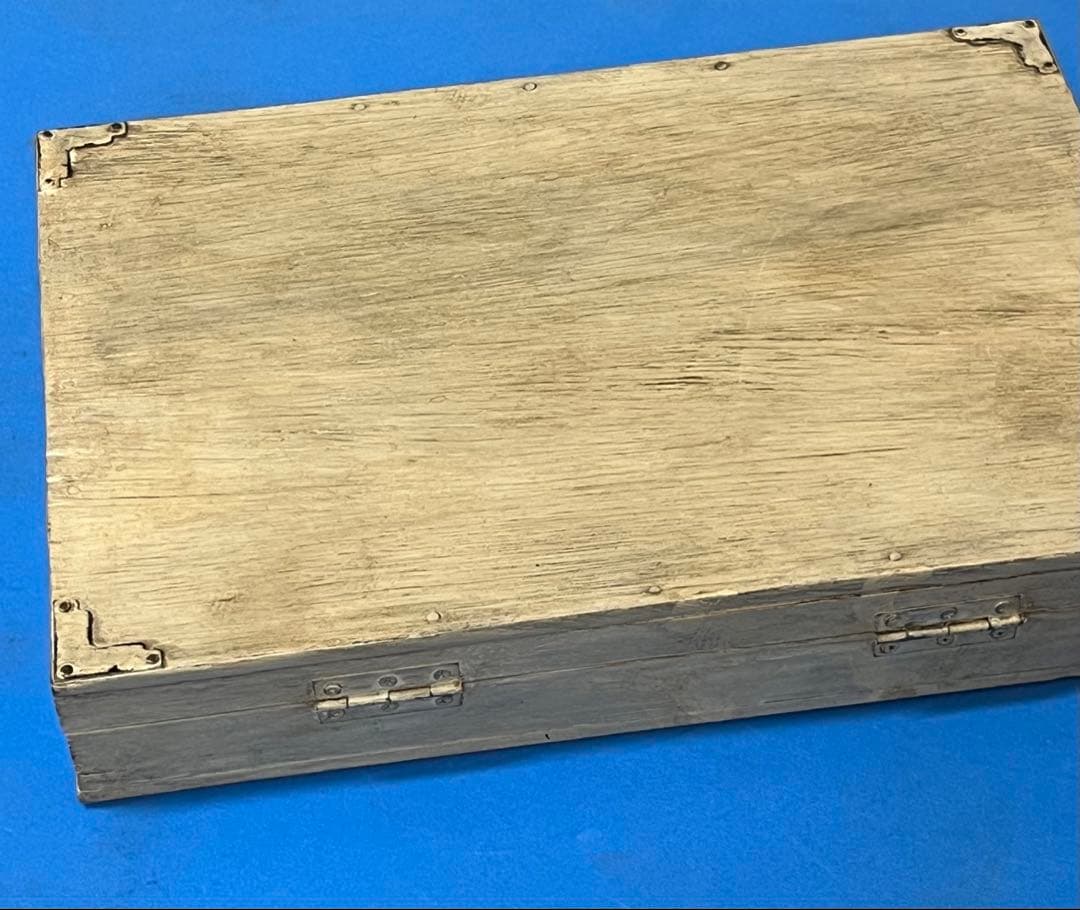 木製ツールボックス アンティーク調 アーリーアメリカンカラー 小物入れ