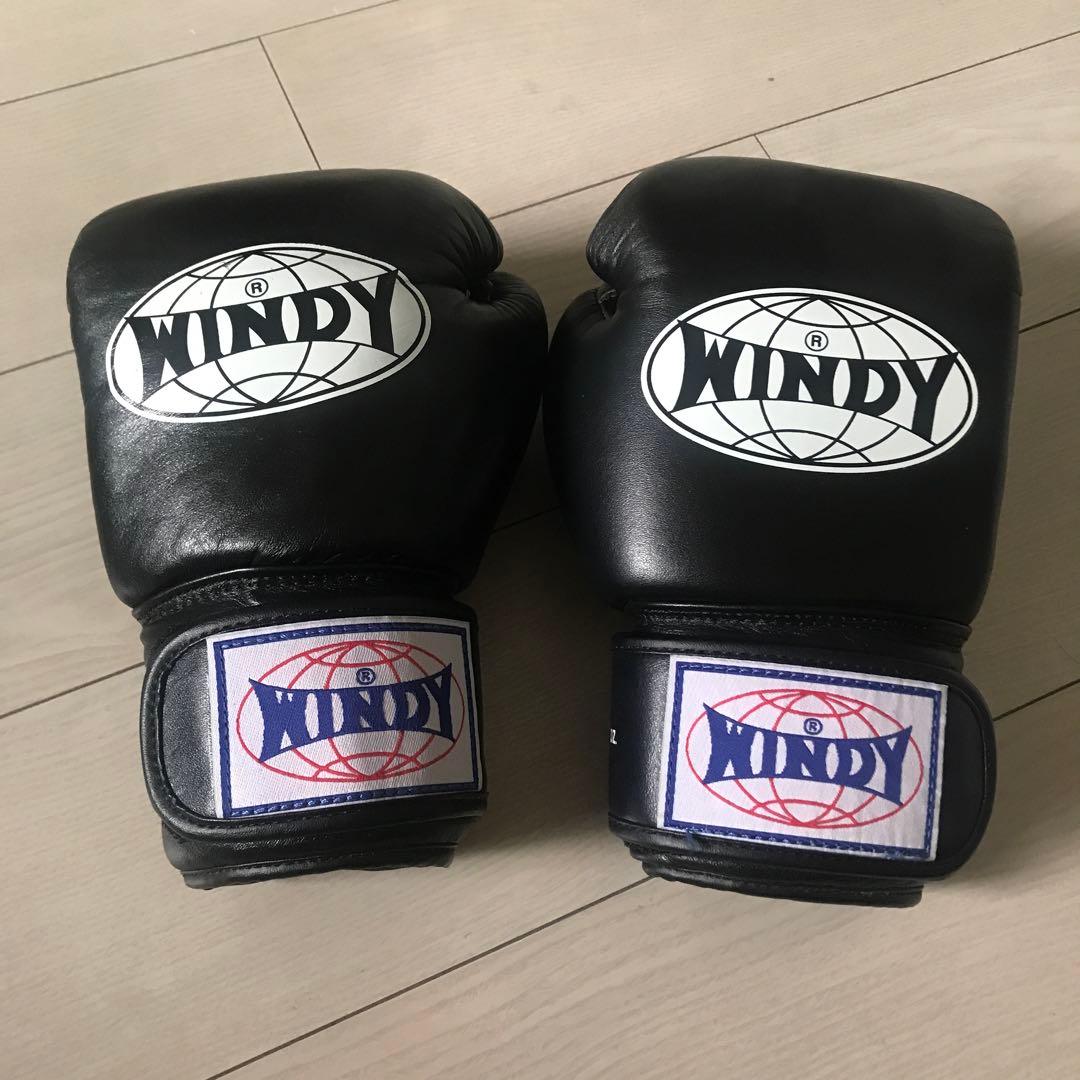 WINDY ボクシンググローブ 10oz ブラック 中古 windy パンチング