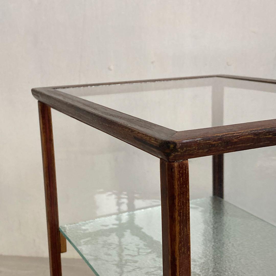 古い木製 小振り ガラスケース 2段 卓上ショーケース 扉なし - メルカリ