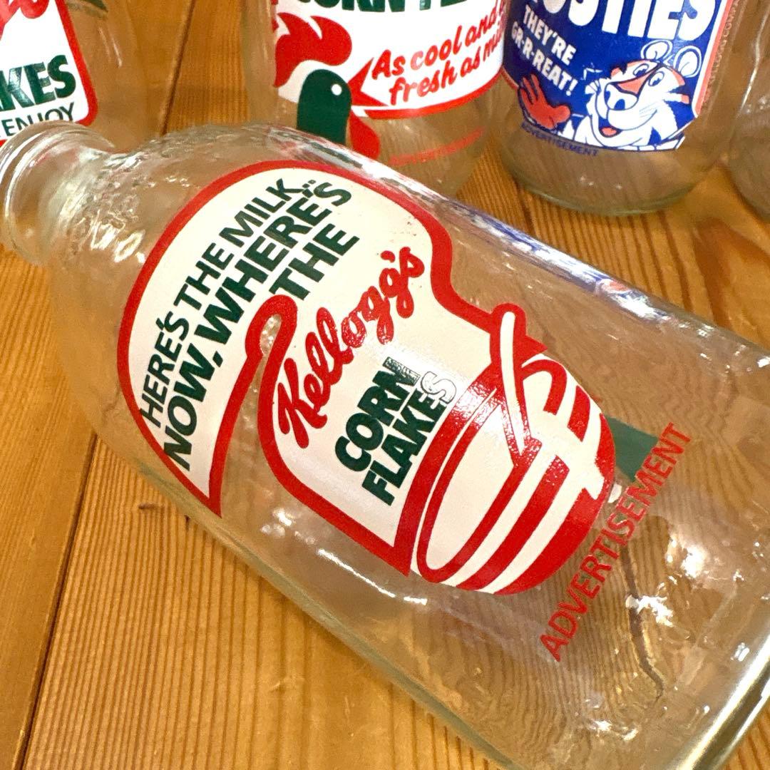 80年代 ケロッグ ボトル 牛乳瓶 セット コーネリアス トニータイガー
