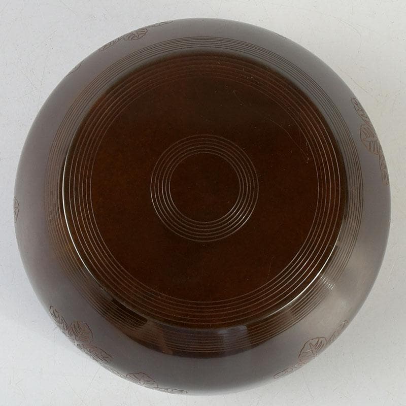 茶道具 高井陵雲造 唐銅 桐紋彫 建水 共箱 C 9434