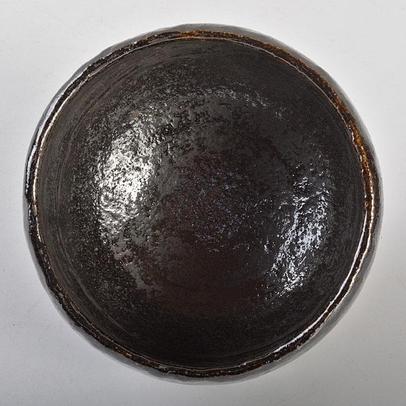 茶道具 楽吉左衛門 黒楽茶碗 共箱 D R7098