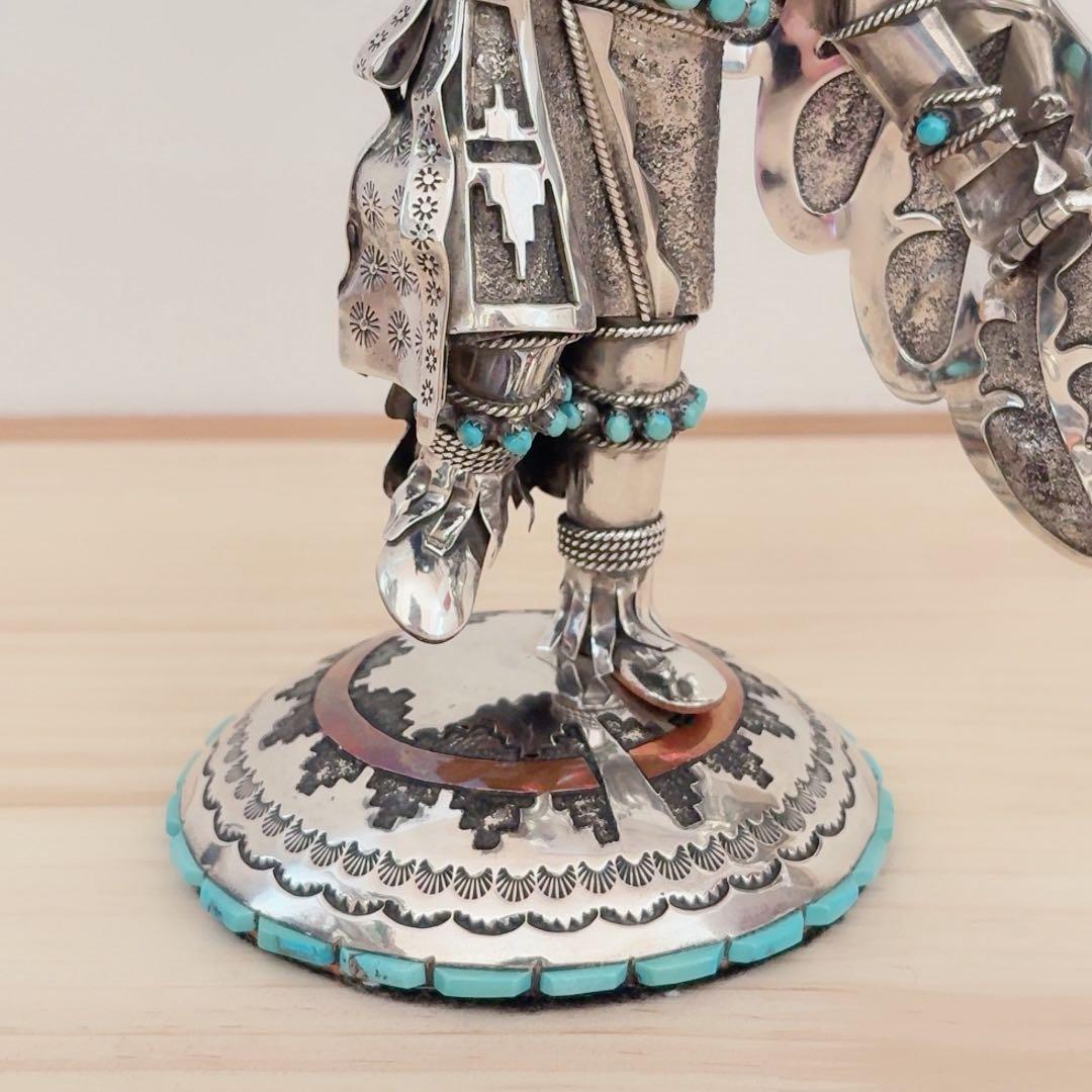 ナバホ族 スターリングシルバー カチナ イーグルダンサー シルバー