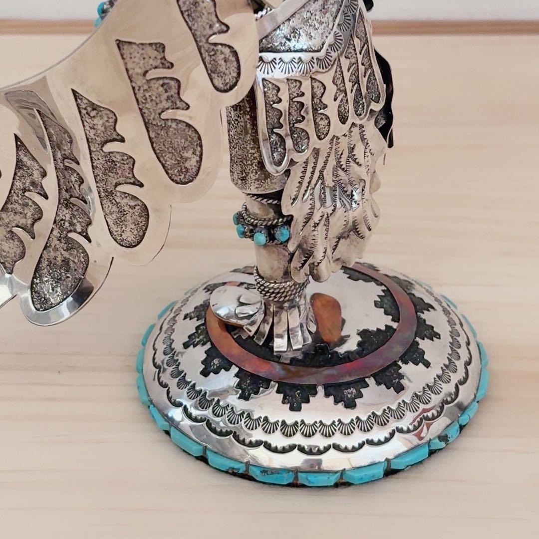 ナバホ族 スターリングシルバー カチナ イーグルダンサー シルバー