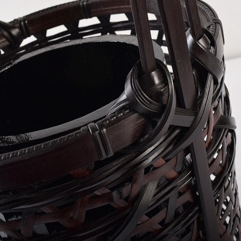 茶道具 伊藤賢一郎作 大和竹縄文花籠 共布共箱 V R8712H - メルカリ